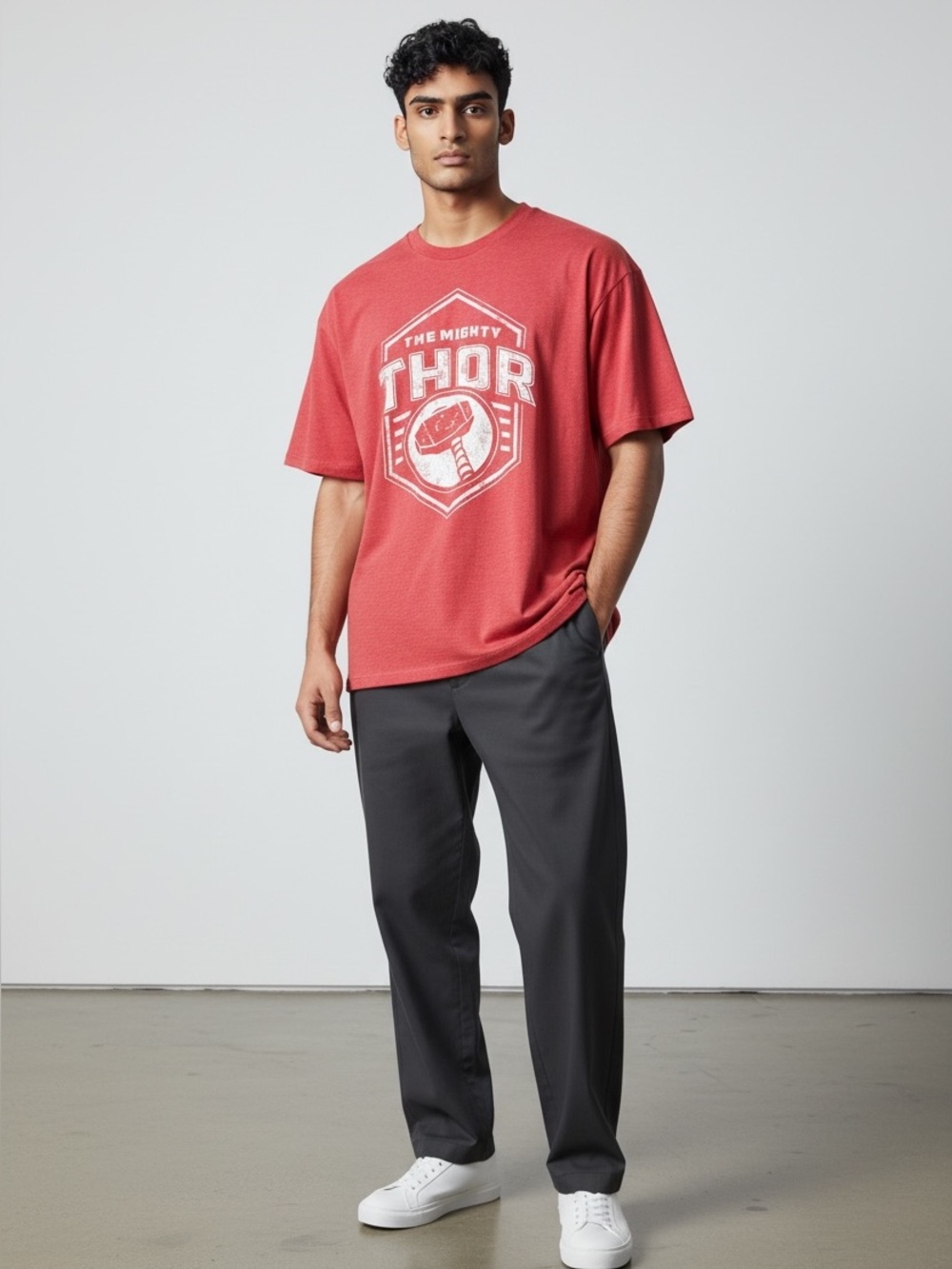 Marvel Red 'The Mighty Thor' Graphic Short Sleeve Tee
